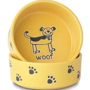dog bowl yellow