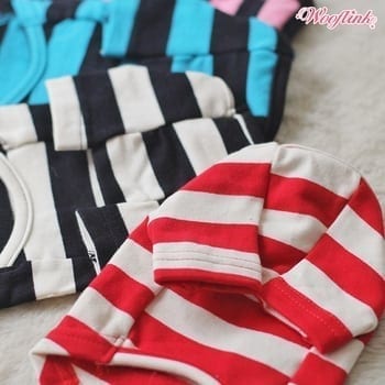 Soft striped dog sweaters in various colors, perfect for fashionable pet winter wear and cozy cold weather accessories.