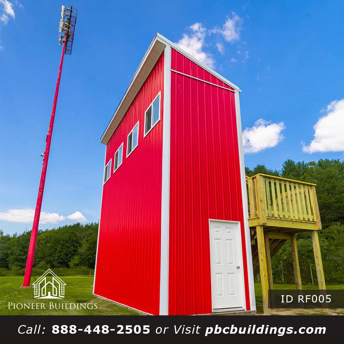 Saint Clair Press Box 8x24 post-frame press box in Pennsylvania