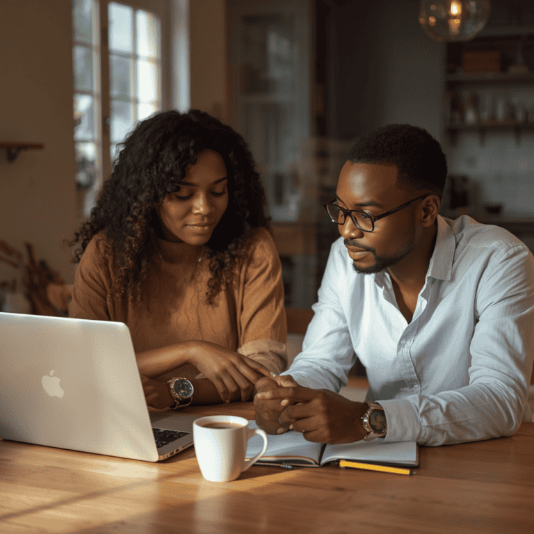 Couple Reviewing Budget Together