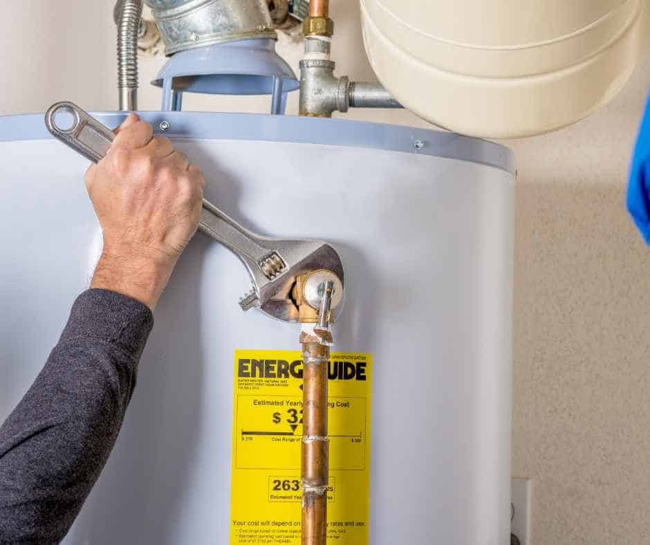 Working on a hot water heater