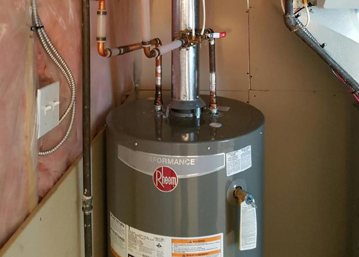 Rheem-Performance-Water-Heater-Installed-In-Utility-Room