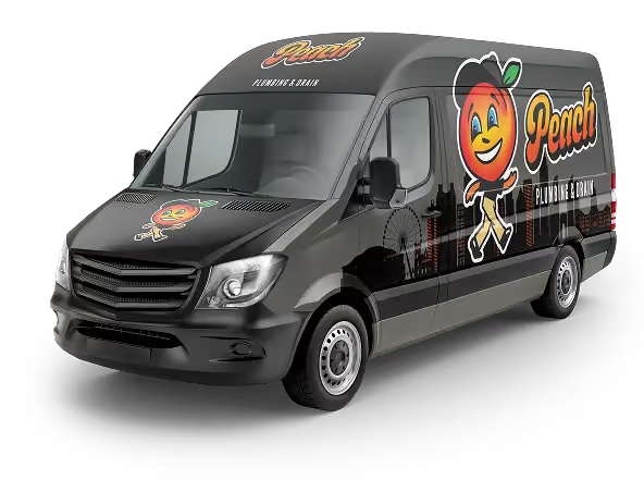 Peach Plumbing Van