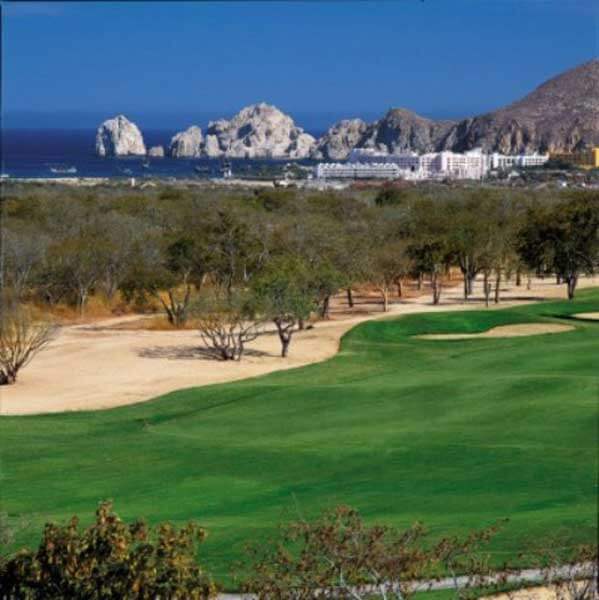 Pedregal Golf Club Fairway With Ocean Horizon, Desert Hills, And Luxury Community Backdrop
