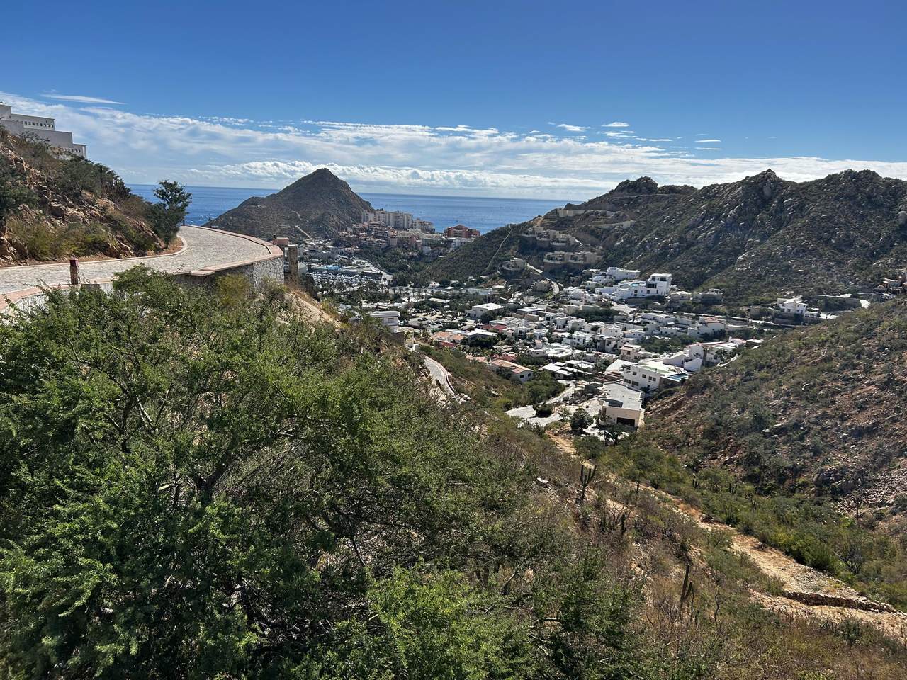 Pedregal Hillside View Overlooking The Town And Ocean In The Distance.