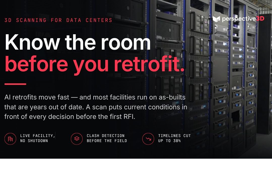 3D scanning for data centers - digital twin documentation of a live data hall