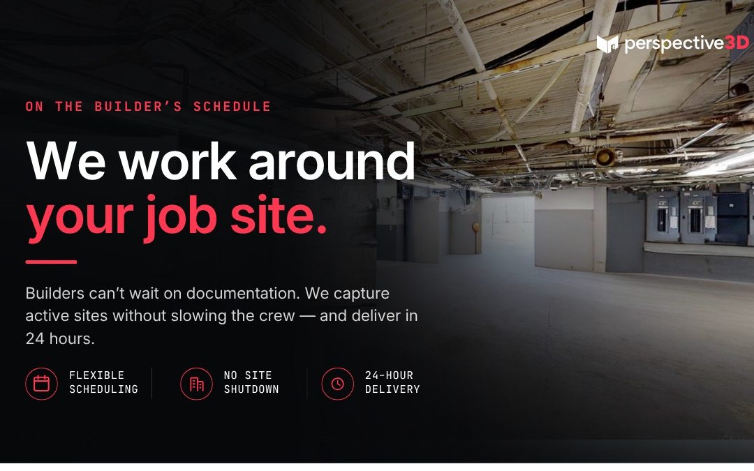 3D scanning active construction site for builders and trades