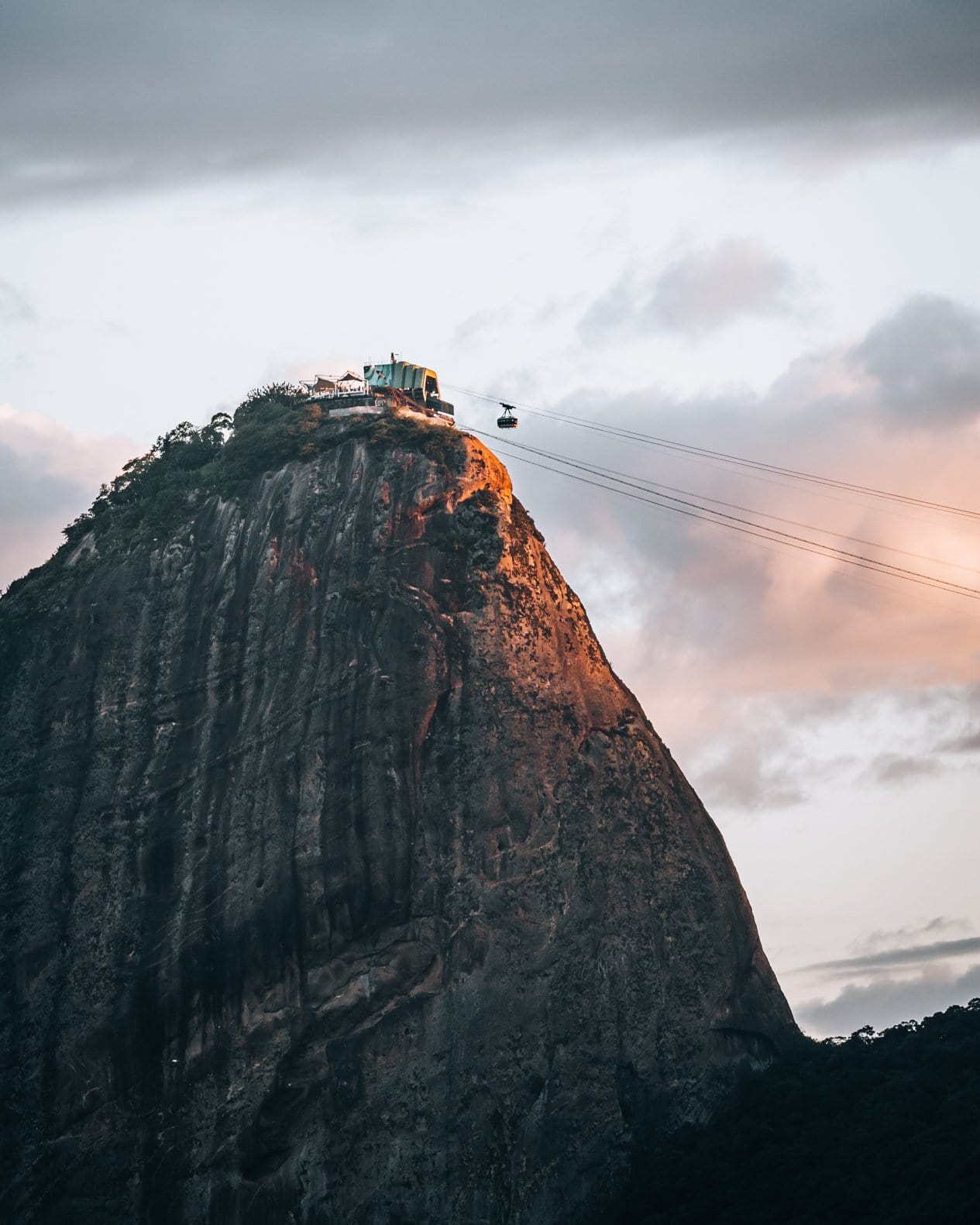 Sunset glow on Sugarloaf Mountain