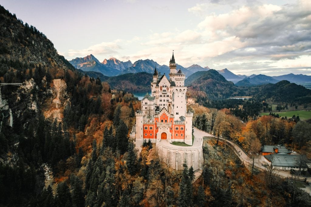 Neuschwanstein Castle in Autumn Season