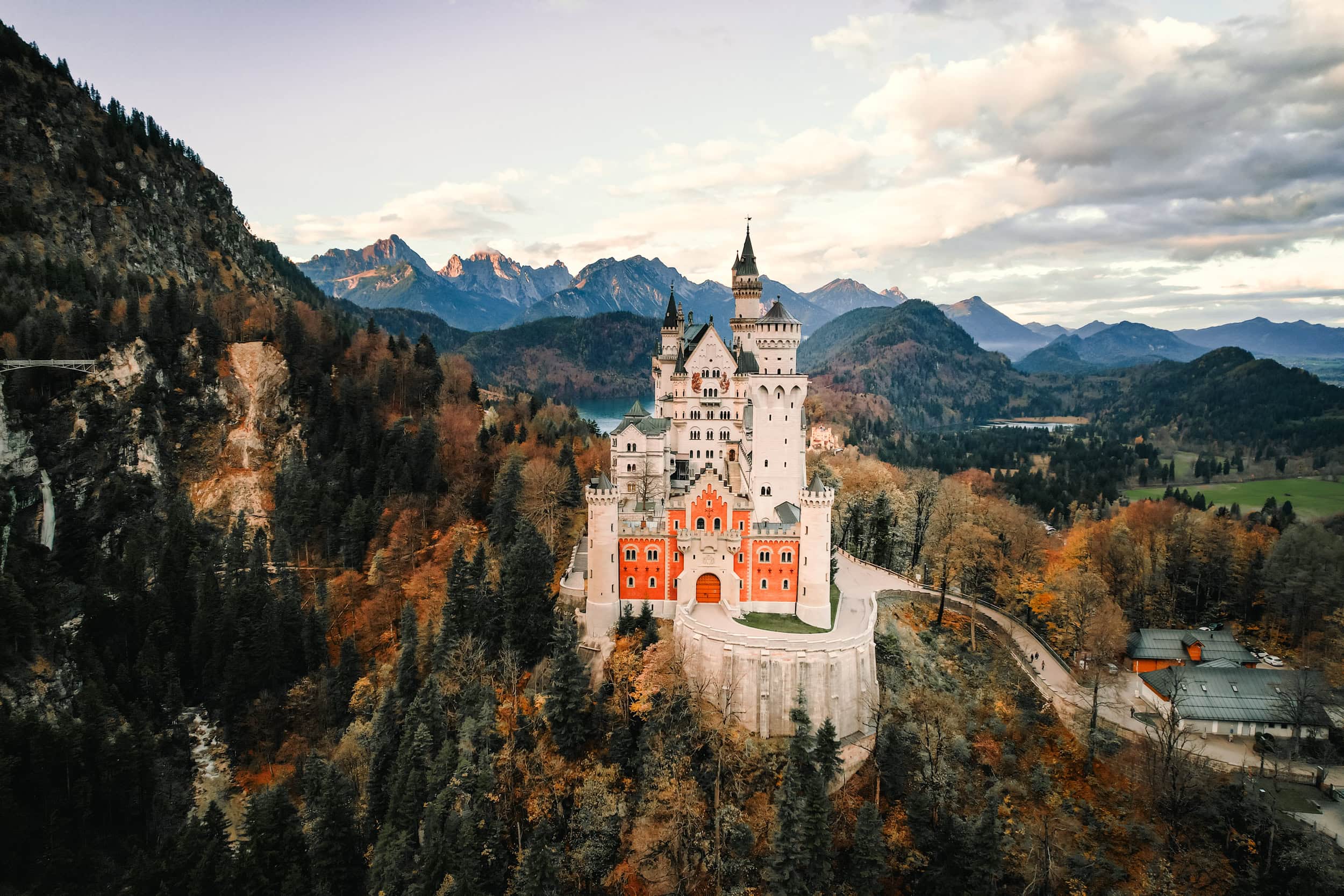Neuschwanstein Castle in Autumn Season