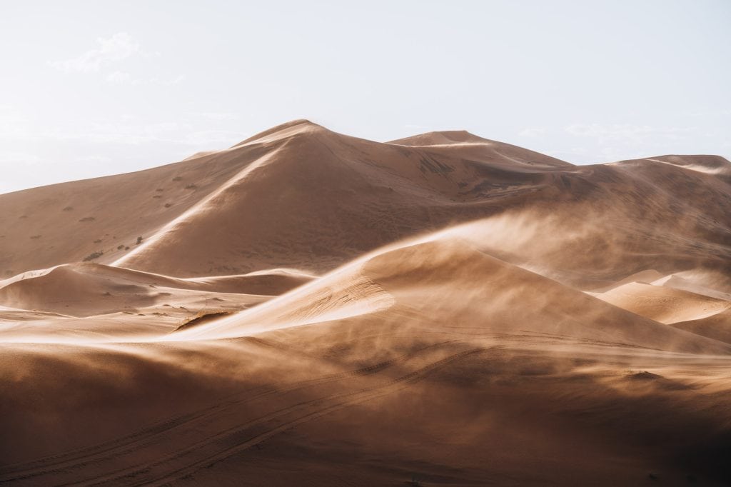 Sand storm in the Sahara Desert