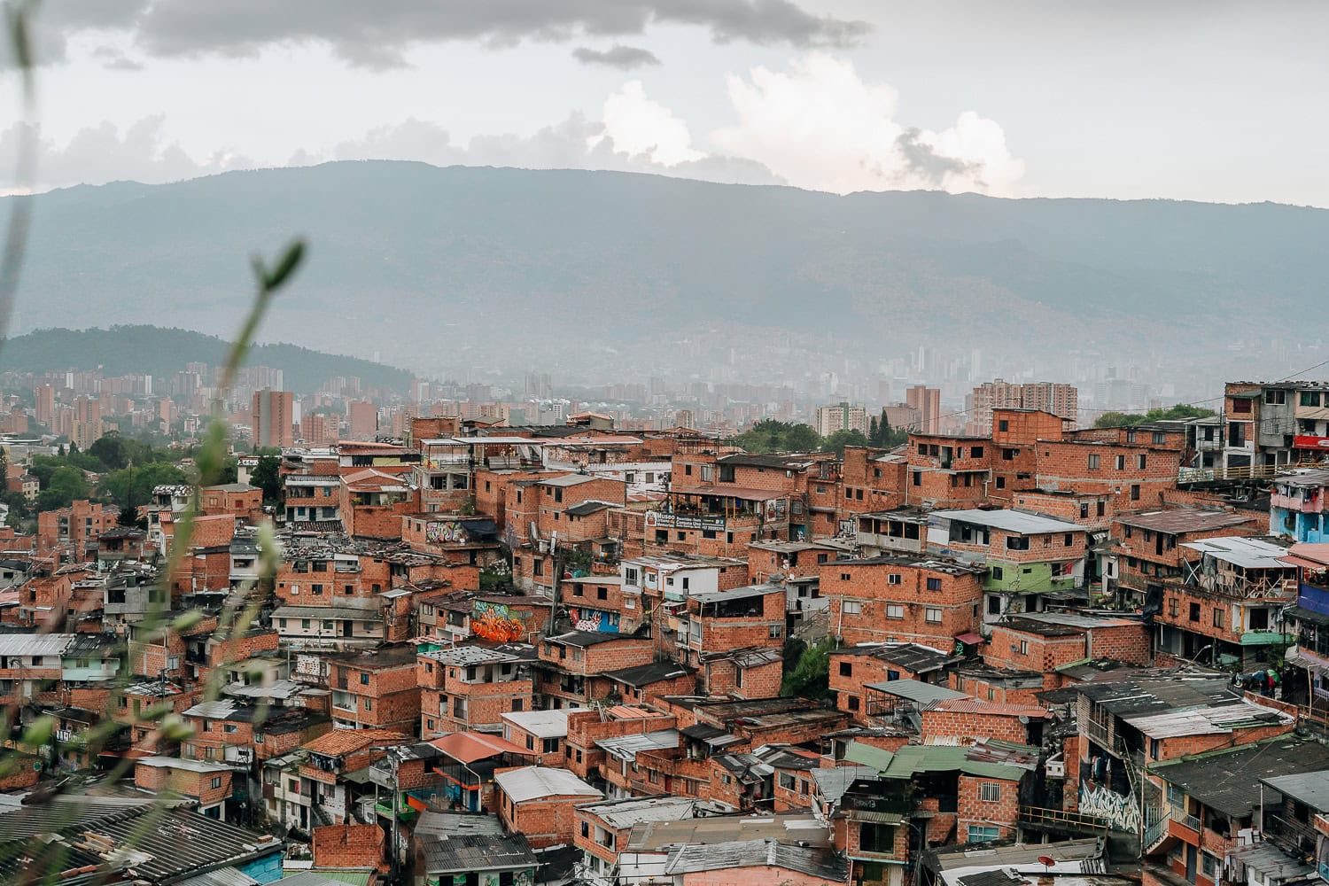 townscape in colombia with mountain view