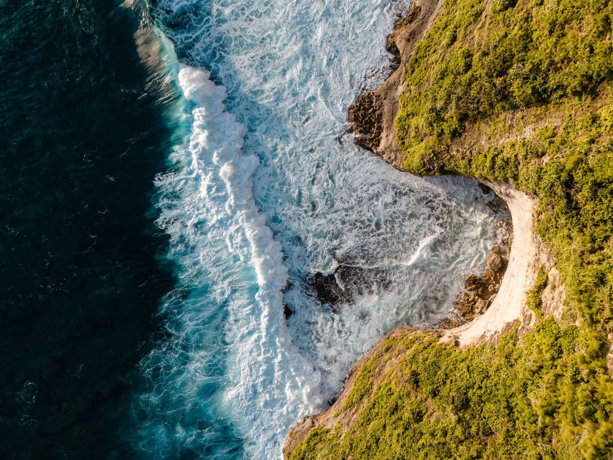 Top down of the Uluwatu Ocean