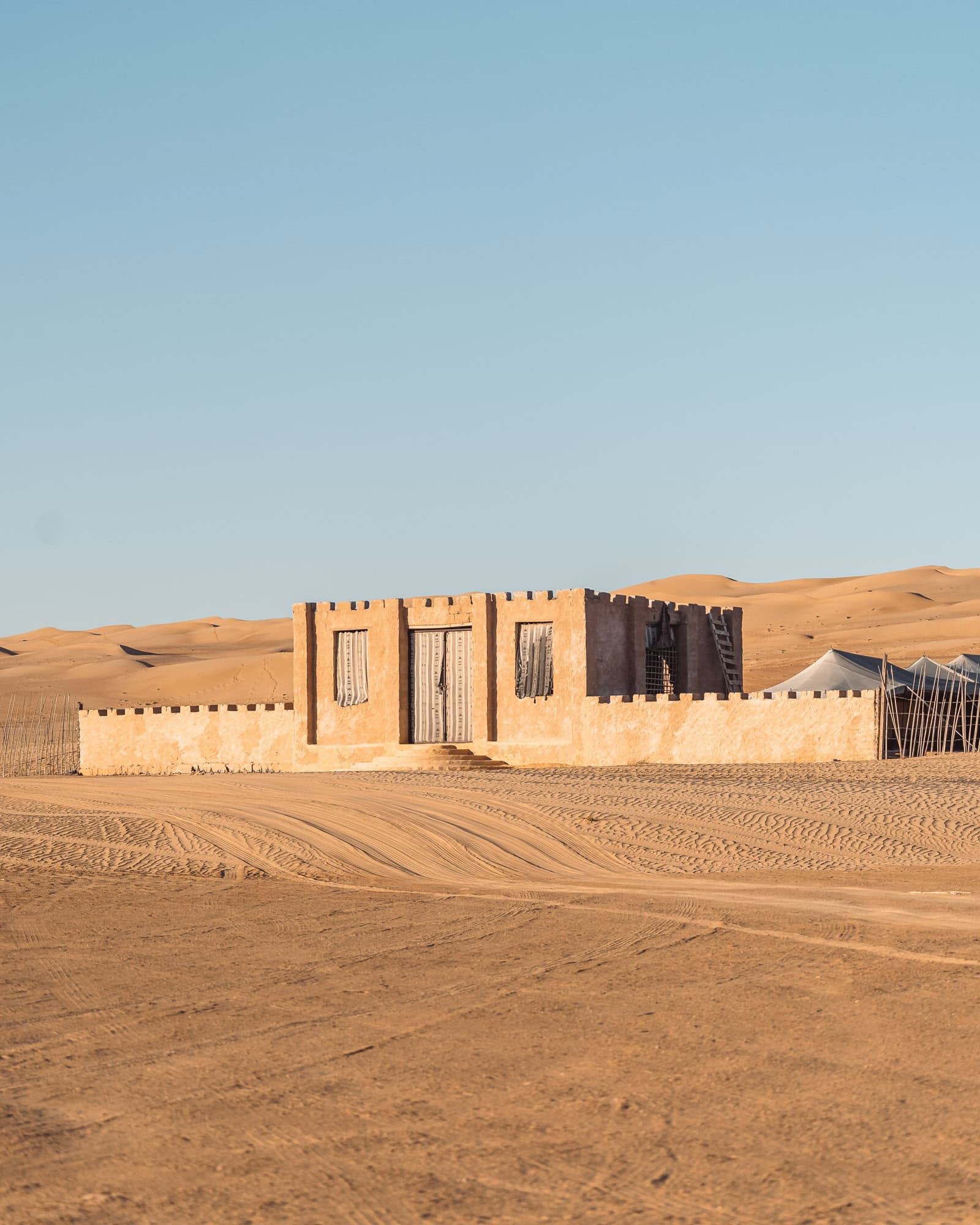 Entrance to Desert Camp in the Omani desert