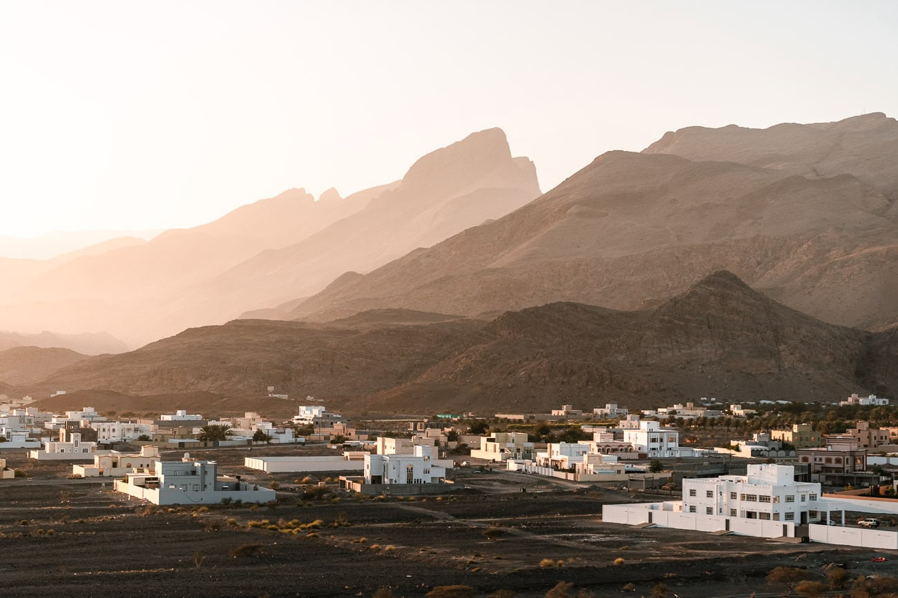 Mountain layer view in Oman