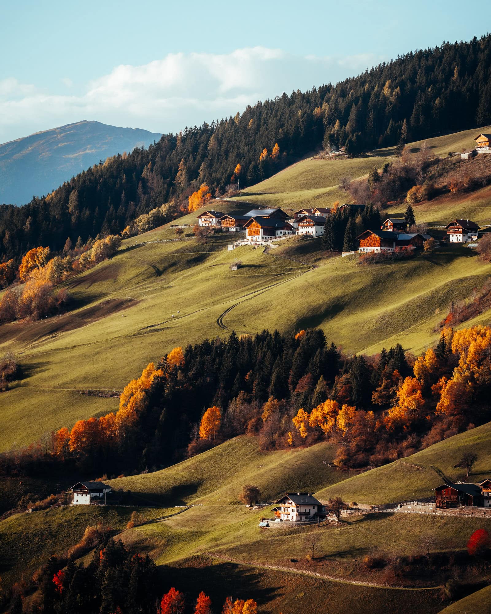 Mountain Landscape in Dolomites during Autumn
