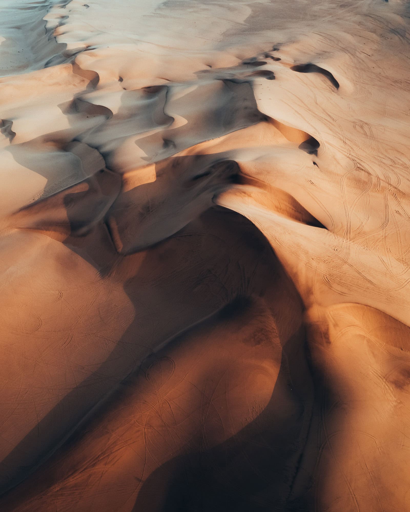 Aerial view of desert in Namibia
