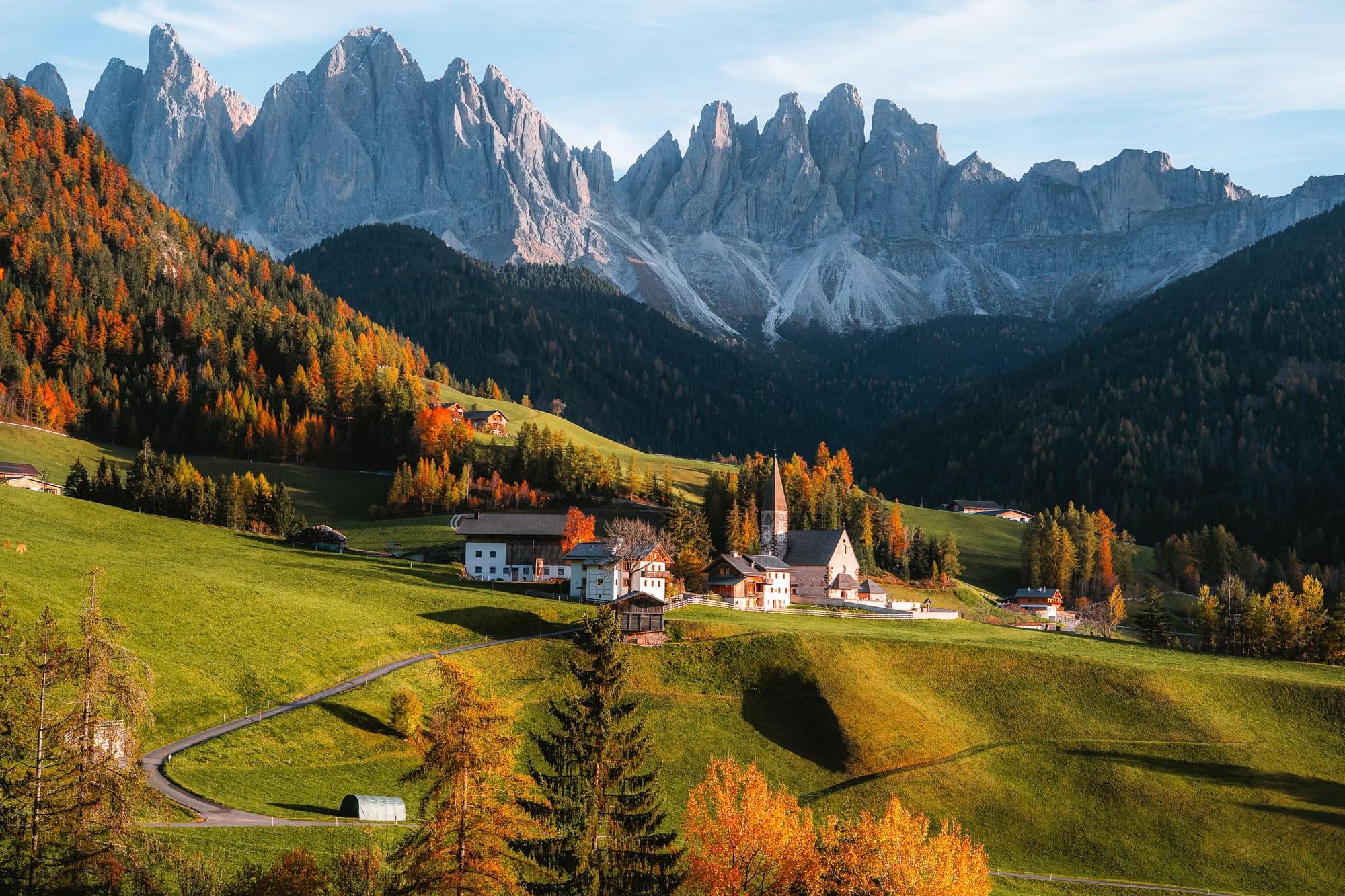 Panoramic view at St Magdalena, Italy