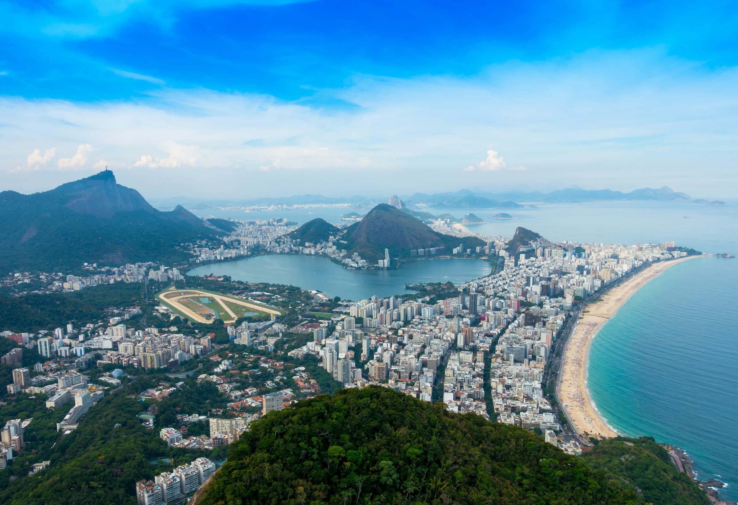 View from Dois Irmaos in Rio de Janeiro Brazil
