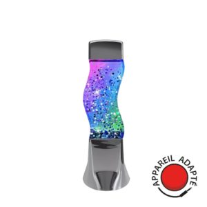 Lampe à paillettes avec un design élégant, adaptée pour un contacteur afin de faciliter son utilisation pour tous