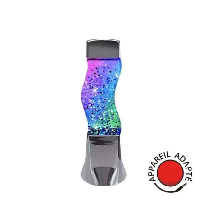 Lampe à paillettes avec un design élégant, adaptée pour un contacteur afin de faciliter son utilisation pour tous