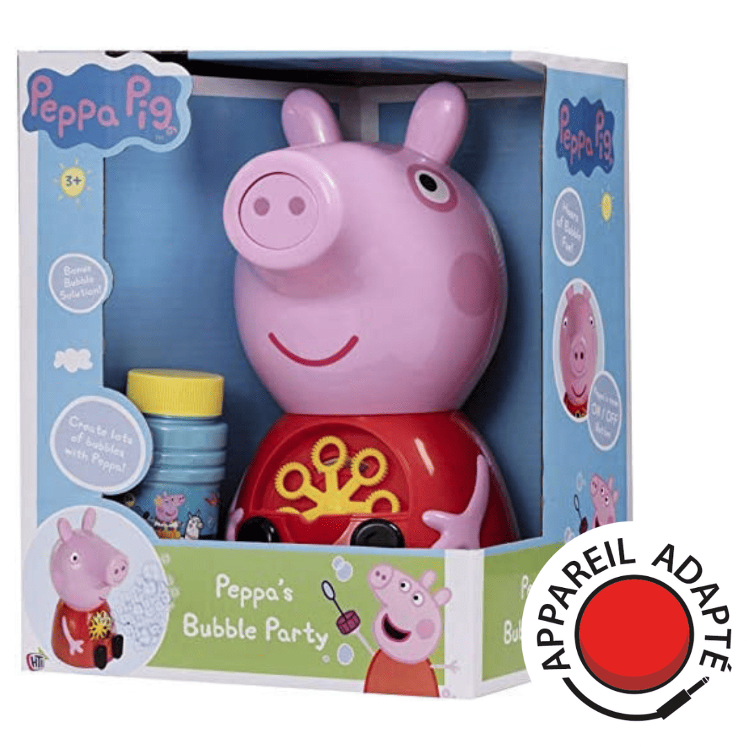Machine à bulles Peppa Pig adaptée contacteur – dans sa boîte d’origine avec solution à bulles
