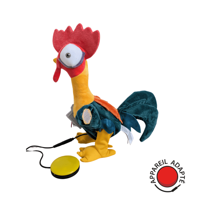 Jouet Contacteur HeiHei : Le Coq Danseur de Vaiana - Interactif et Adapté !