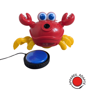Jouet Sensoriel Contacteur – Crabe à bulles lumineux et mobile