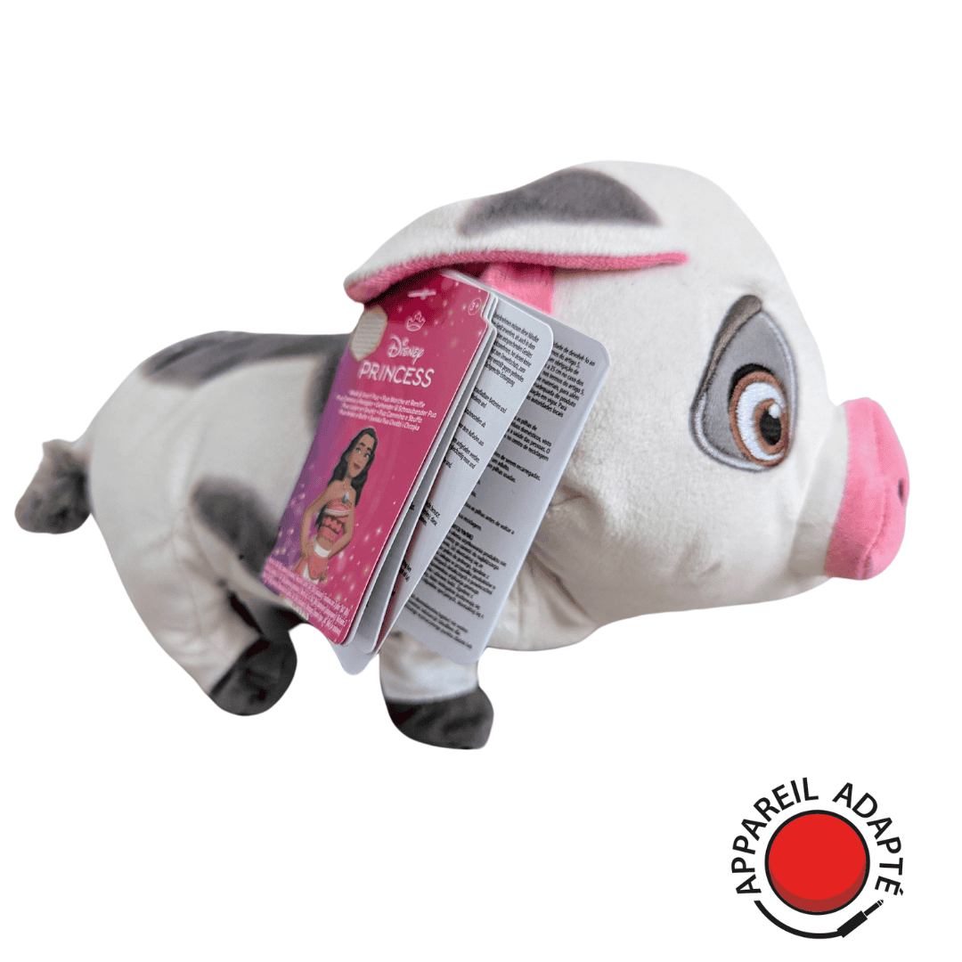 Pua, peluche Disney de Vaiana adaptée pour contacteur