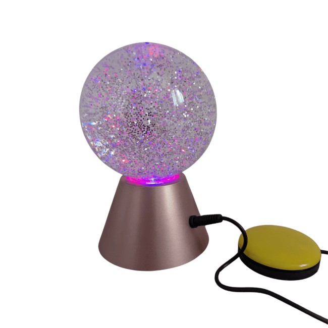 lampe à boule en verre à paillettes adaptée pour utilisation avec contacteur