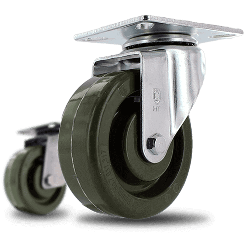 High-temperature casters for heat-resistant industrial applications