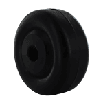 Heavy-duty black caster wheel for industrial applications.