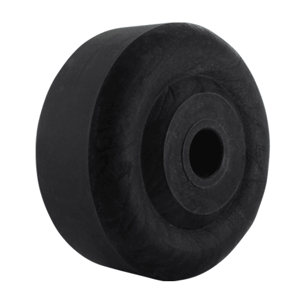 Heavy-duty black caster wheel for industrial equipment.