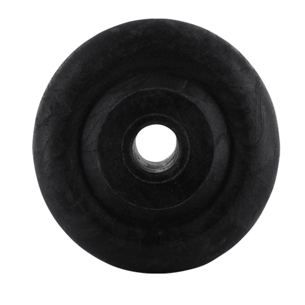 Heavy-duty black caster wheel for industrial applications.