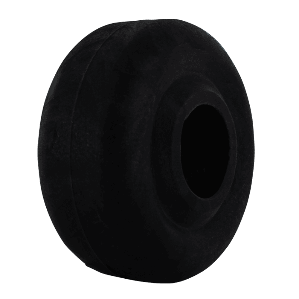 Heavy-duty black caster wheel for industrial applications.