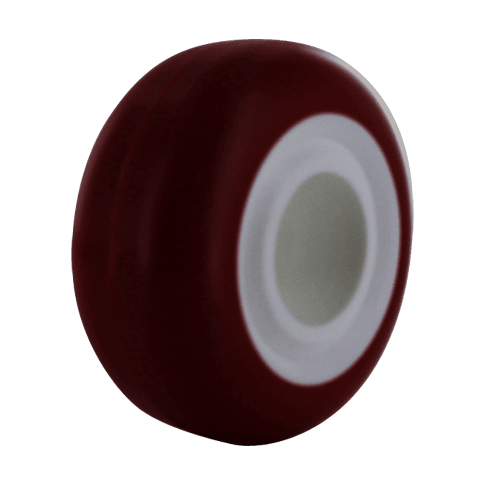 Quality red caster wheel for industrial applications.