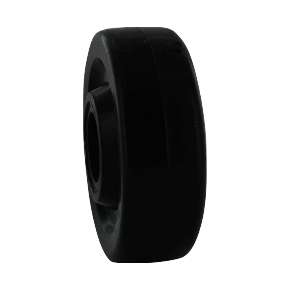 Quality black caster wheel for industrial applications.