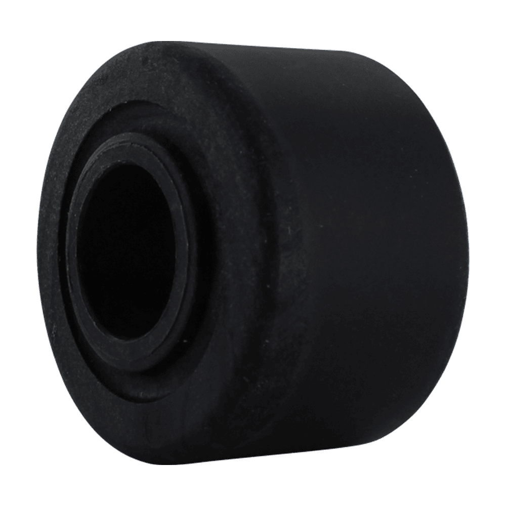 Heavy-duty black caster wheel for industrial applications.