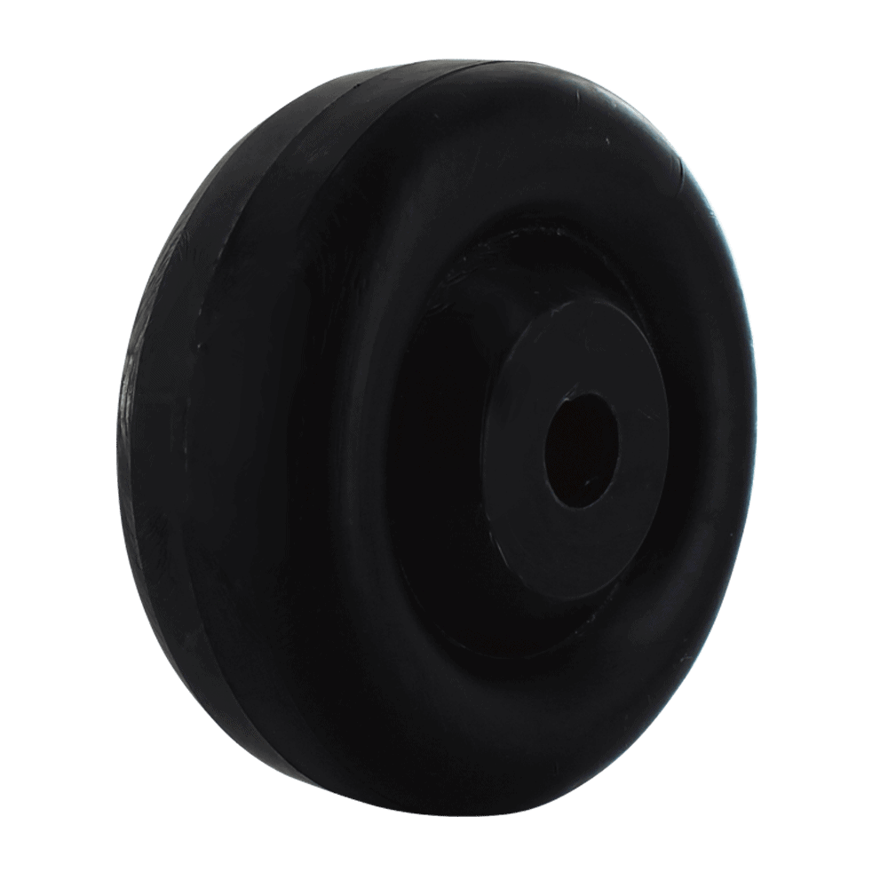 Quality black caster wheel for industrial applications.