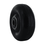 Heavy-duty black caster wheel for industrial applications.