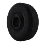Heavy-duty black caster wheel for industrial applications.