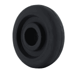 Heavy-duty black caster wheel for industrial applications.