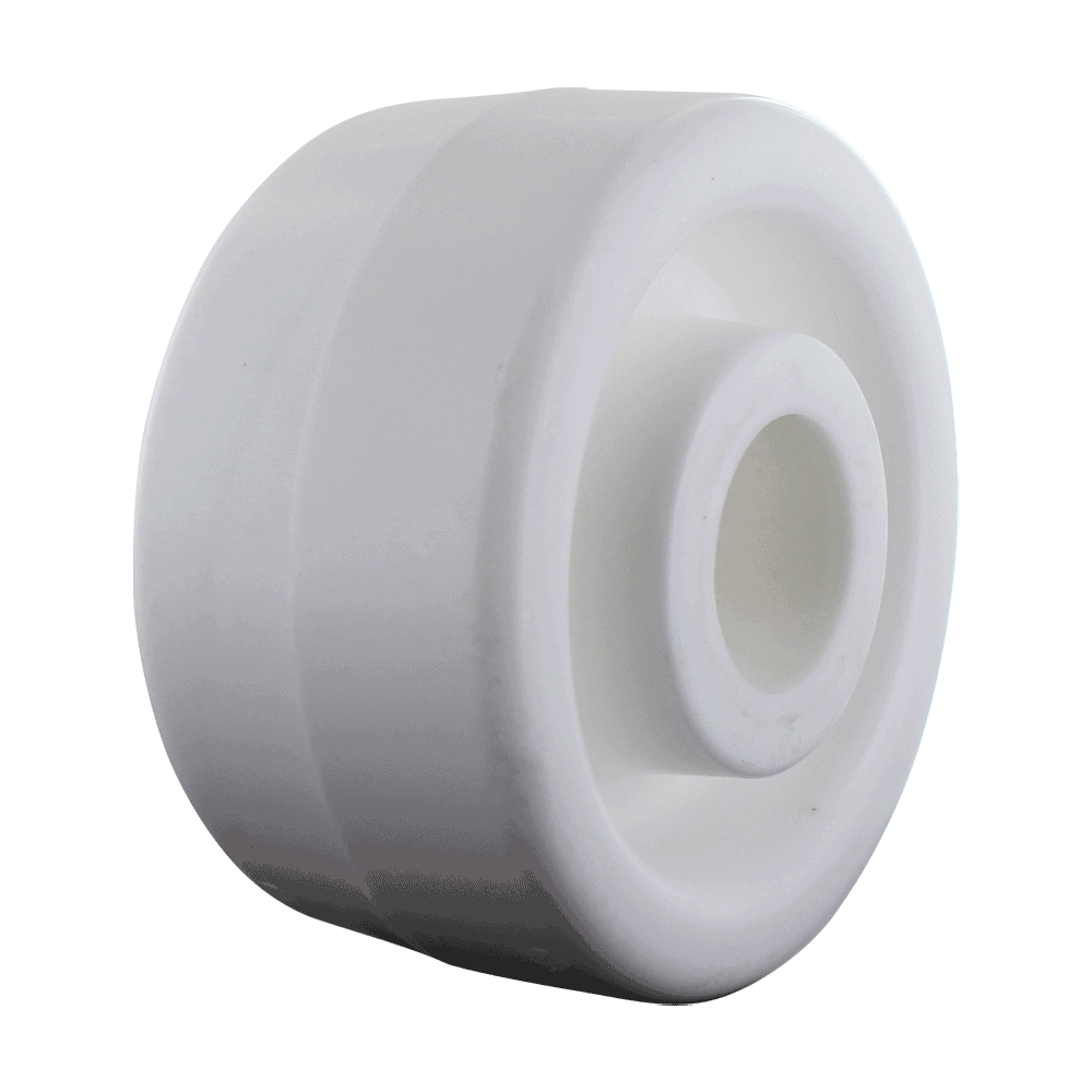 Quality white caster wheel for industrial applications.