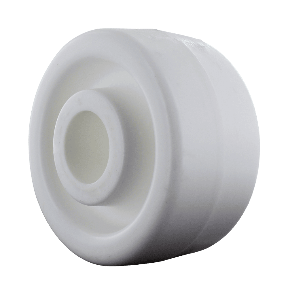 Quality white caster wheel for industrial applications.