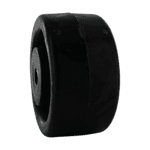 Heavy-duty black caster wheel for industrial applications.