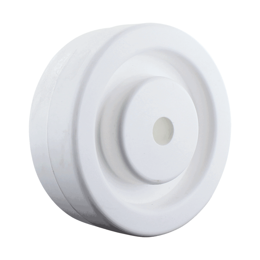 Quality white caster wheel for industrial applications.