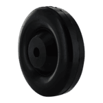 Quality black caster wheel for industrial applications.