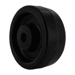 Heavy-duty black caster wheel for industrial carts and equipment.