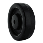 Heavy-duty black caster wheel for industrial applications.