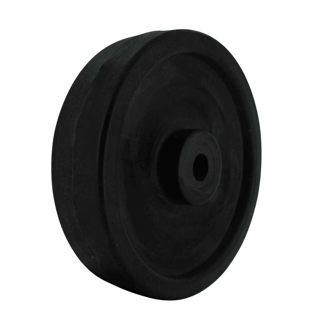 Quality black caster wheel for industrial use.